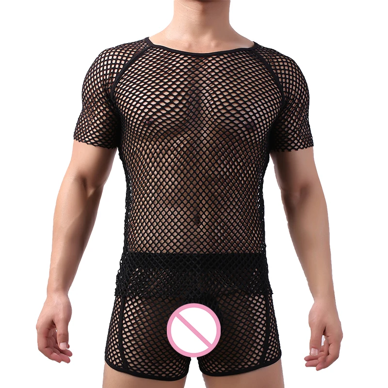 Мужские комплекты нижнего белья шорты футболки с рукавами боксеры сексуальное