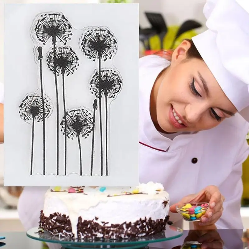 

Diy Transparent Silicone Seal Exquisite Workmanship Decoration Plant Cake Series Plum Tpr Blossom Pattern Orchid Material E8L5