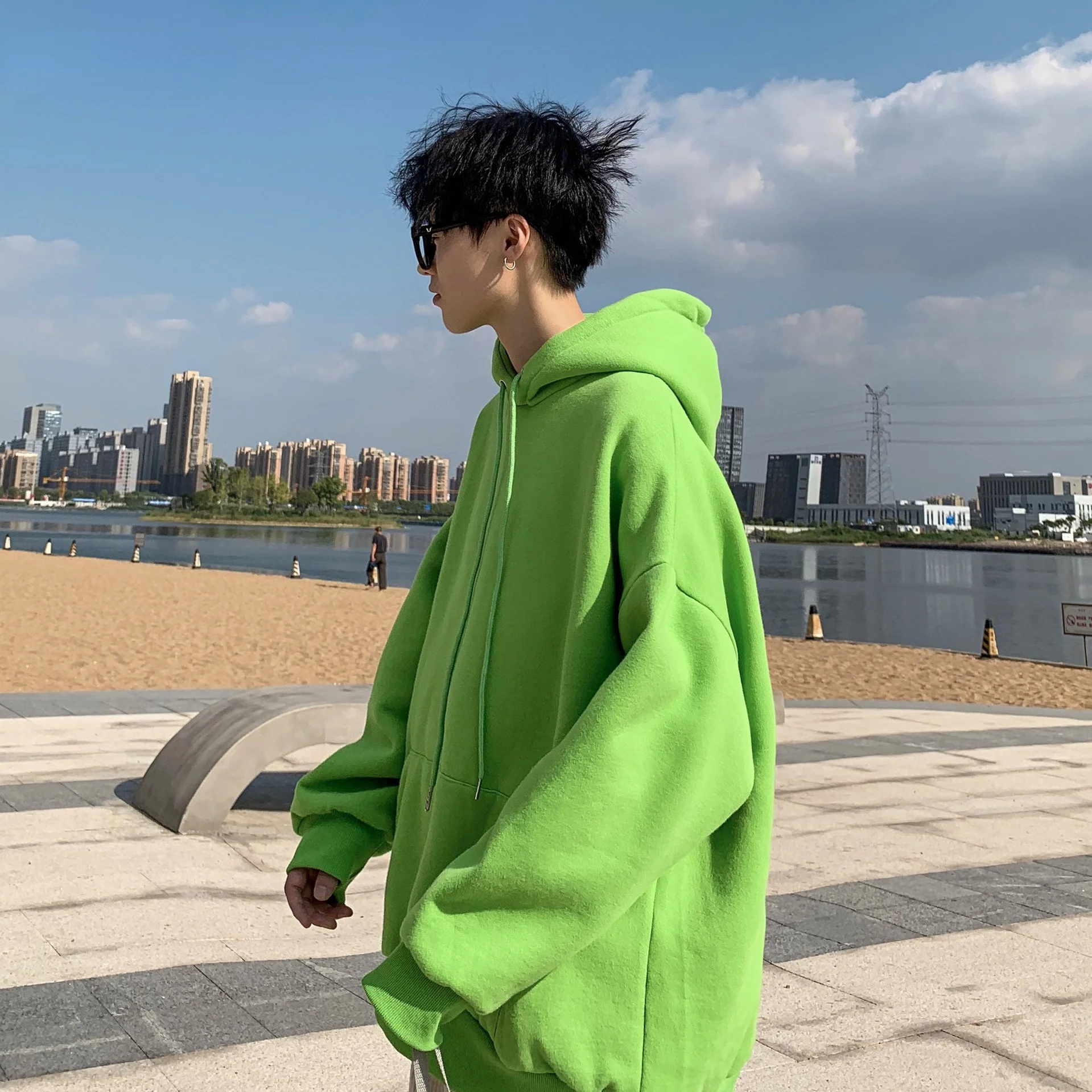 

Men's Hoodie Harajuku Student Sweatshirt Pure Color Simple Comfortable Hip Hop Streetwear Men's Women' Pullover Sweatshirt