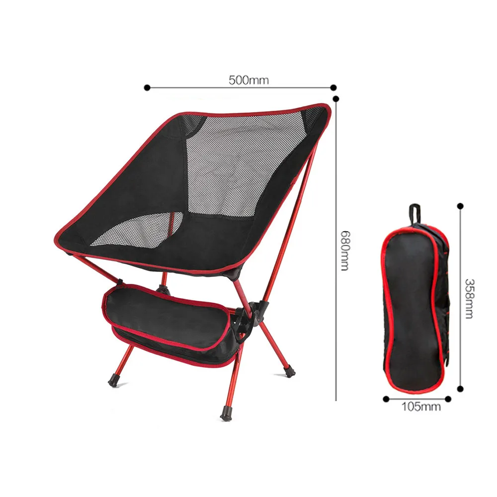 Folding Stool Camping Chair Hiking Travel Aluminum Alloy Oxford Cloth Durable Portable Practical Seat Outdoor Small Bench | Спорт и