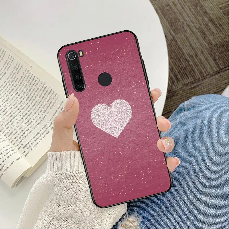 Цвет: розовый золотистый Роза с блестками задний чехол накладка принтом