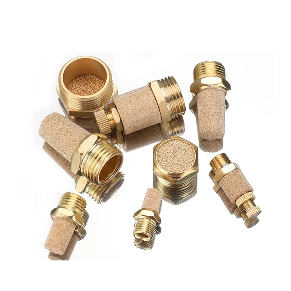 Пневматический соединитель латунный Выпускной глушитель BSL M5 1/8 &quot1/4&quot 3/8 &quot1/2&quot