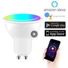 Tuya WiFi смарт-лампы светодиодный светильник 4 Вт RGB + WW + CW Точечный светильник APP дистанционного Управление голос Управление таймер GU10 Светодиодная лампа Google Home IFTTT