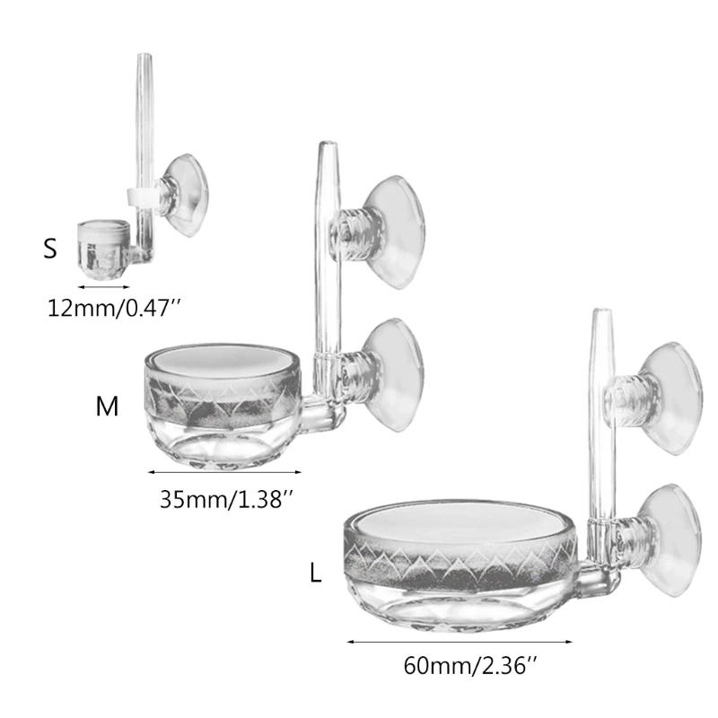

Grass Fish Tank CO2 System Bubble Diffuser Air Refiner Tube with Suction Air Stone Disk Oxygen Diffuser for Shrimps Guppy
