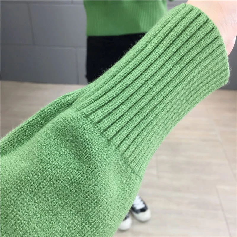 

Solid V-neck slim sweater women Fashion elegant blue long sleeve knitting large size Pullover female 2021 new Korean spring tops