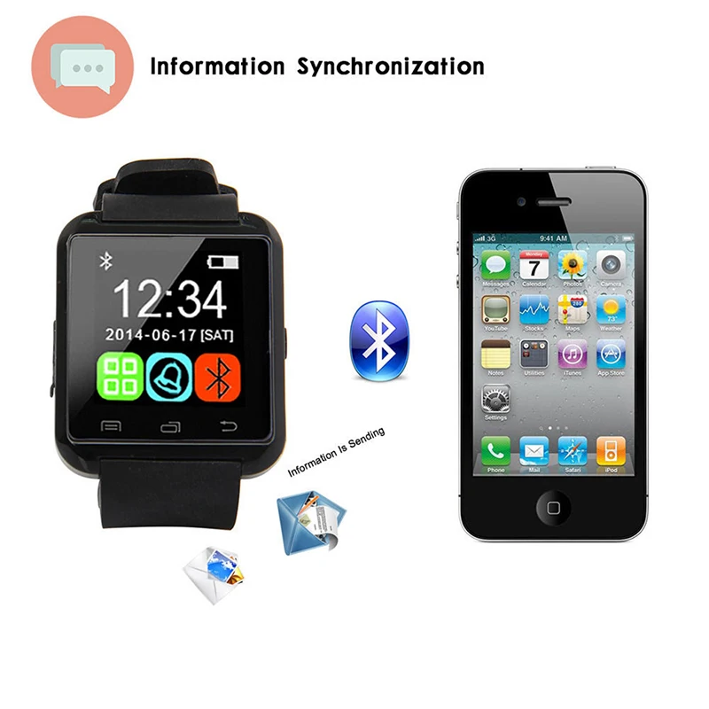 U8 Смарт-часы Bluetooth Смарт-часы для Android/IOS Телефон smartwach вызов синхронизирующийся Шагомер Смарт-часы для мужчин/женщин/детей