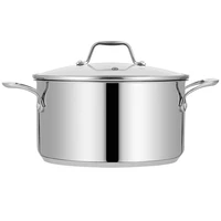 stock pot with lid professional home chef grade clad pot for soup broth stock chili casserole all surface