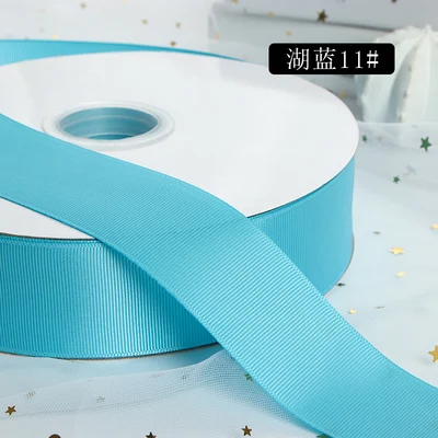Светло-голубой Kewgarden тканевая лента для упаковки Grosgrain ленты 1," 38 мм DIY цветок волос бант в качестве аксессуара вручную изготовленная лента 100 ярдов - Цвет: Светло-голубой