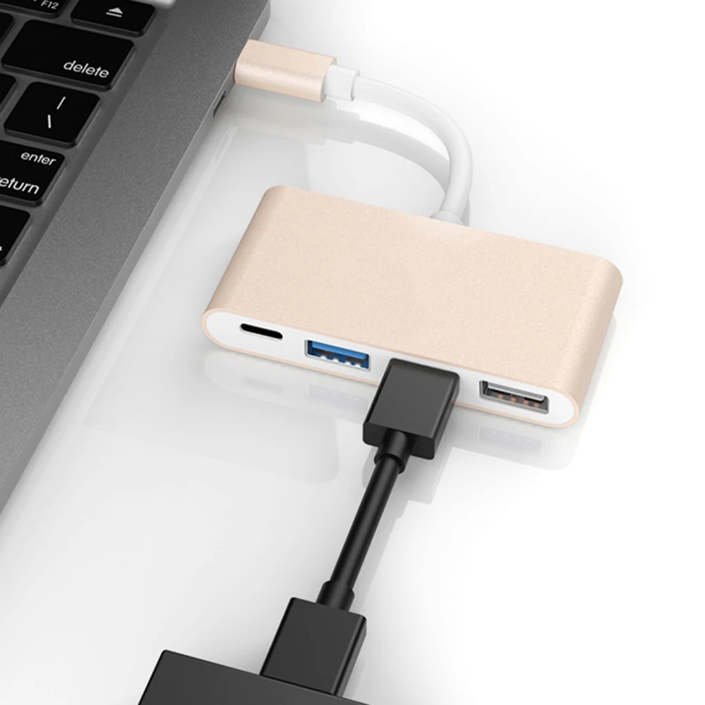 USB C HUB 4 в 1 Тип с разъемами типа и 2 0 3 конвертер адаптер док станция кабель для