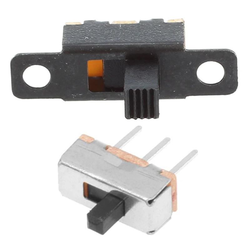 

20Pcs 5V 0.3 A Mini Size Black SPDT Slide Switch For Small DIY Power Electronic Projects & 50 Pcs SS12D00G3 2 Position SPDT 1P2T