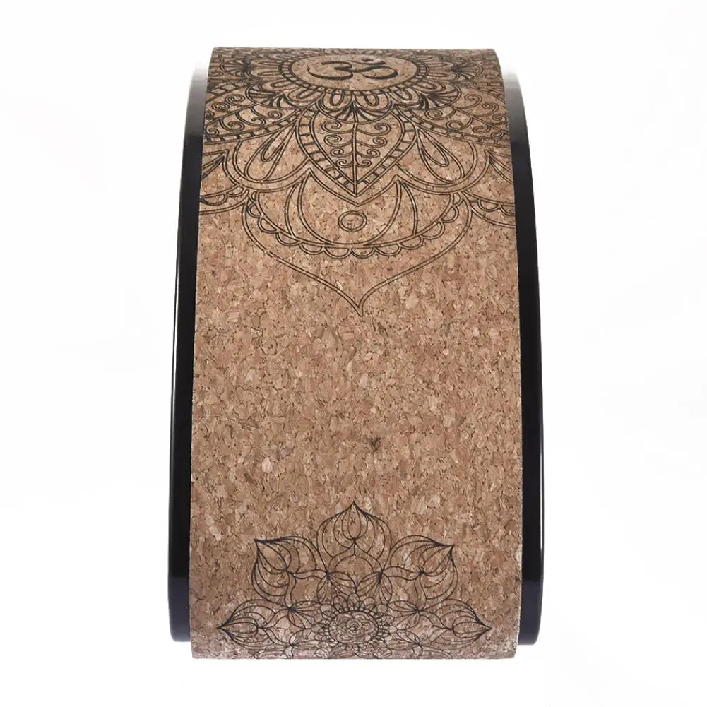 Колесо для йоги изогнутое назад растягивающееся натуральное пробковое твердое