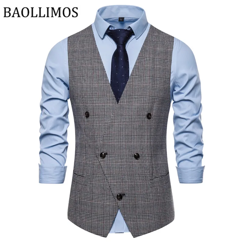 2019 брендовая мужская жилетка куртка без рукавов серый винтажный твидовый жилет