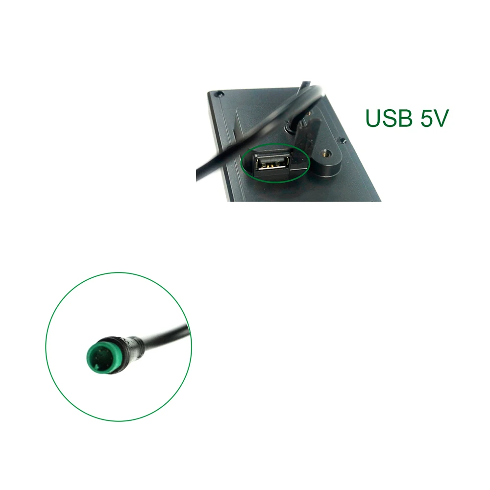 Okfeet аксессуары для электровелосипеда KT lcd 8S USB дисплей электровелосипед lcd Ebike наборы - Цвет: 5 pin Waterproof USB