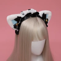 30 styles cosplay bowknot ruffled lace ribbon cat ears bell plush hair hoop cute masquerade anime lolita headband