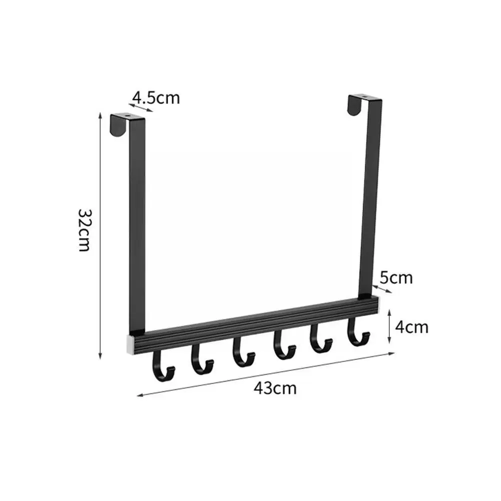 

Punch-Free Coat Hook Behind Door Wall Hanger Hanging Bedroom Towel Room Clothes Key Handbag Cap Living Rack Door-Back Shelf T5C5