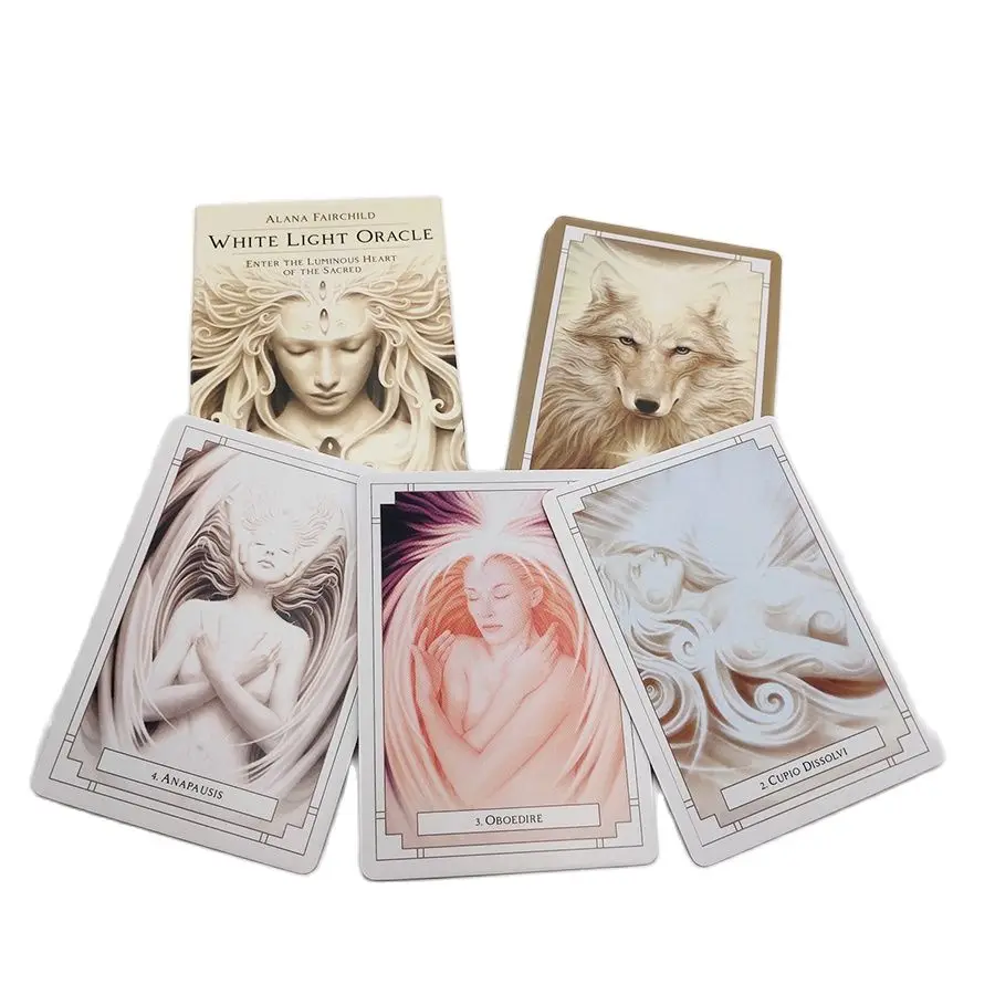 Белый свет карты с изображением оракла гадания судьба геймплей 44 листа Таро