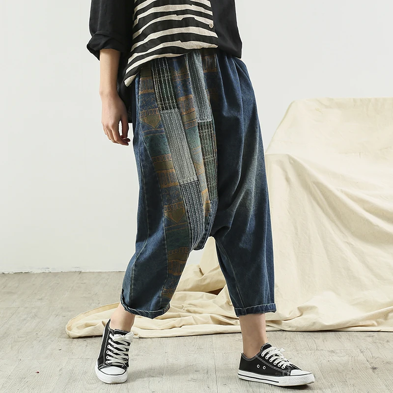 Мешковатые джинсы в японском стиле уличная одежда хип-хоп ковбойские джоггеры