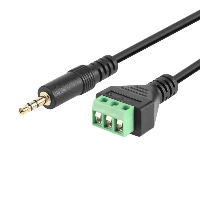 Позолоченный 3 полюсный стерео штекер 5 мм контактный av винт защита аудио и видео