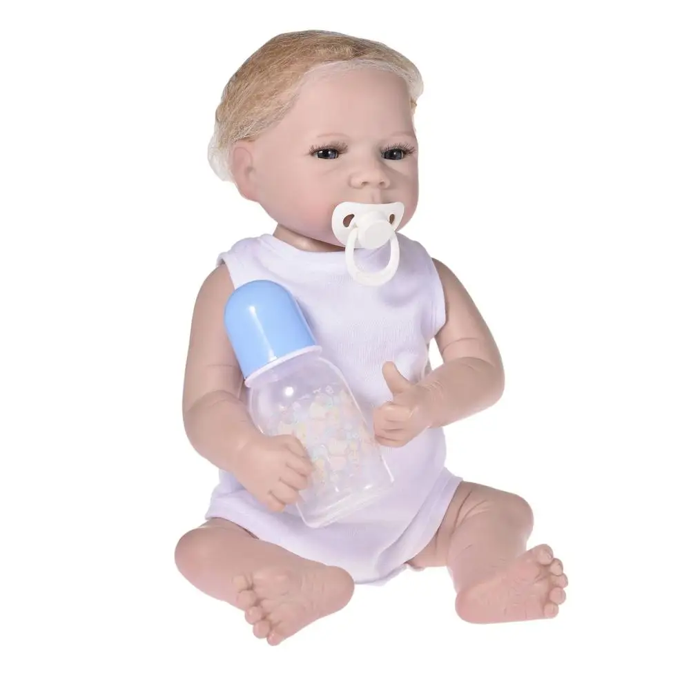 

Reborn Baby Boy Doll 18 Inch Handmade Vinyl Lifelike Baby Doll Reborn Doll Child Playmate Baby Toys