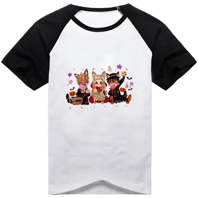 Популярная аниме рубашка Ханако кун в обтяжку с унисекс летняя футболка коротким