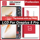 100% Оригинальный 6,78 ''AMOLED дисплей для OnePlus 8 Pro Full LCD кодирующий преобразователь сенсорного экрана в сборе запчасти с сервисным пакетом