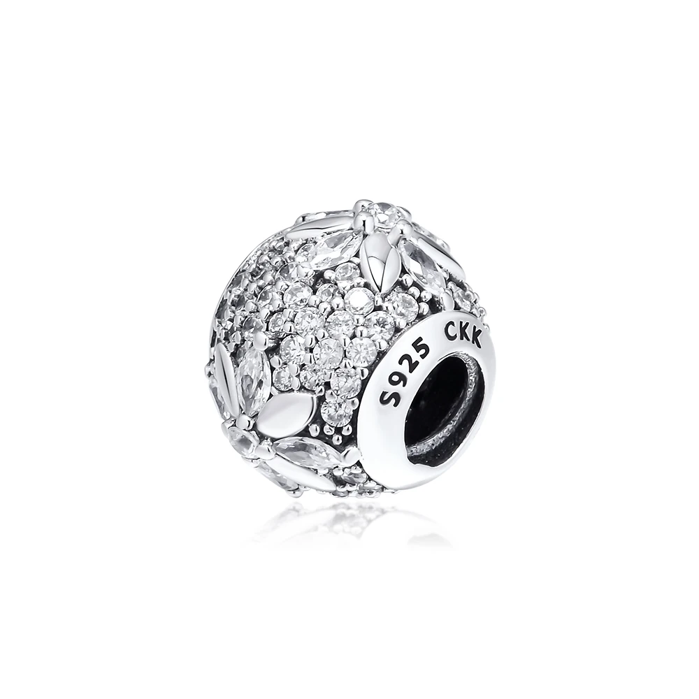 S925 оригинальный Стерлинговое Серебро кристаллизованные снежинки амулеты