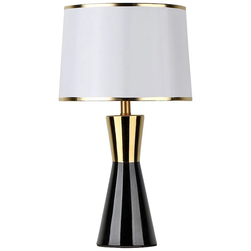 

Light Luxury Post-Modern Simple Hotel Living Room Bedroom Study Bedside Lamp Table Lamp American Ceramic Soft Model Room
