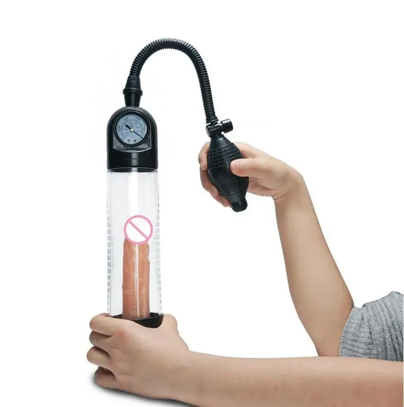 Манометр насос для пениса увеличение Мужская Мастурбация Задержка эякуляции