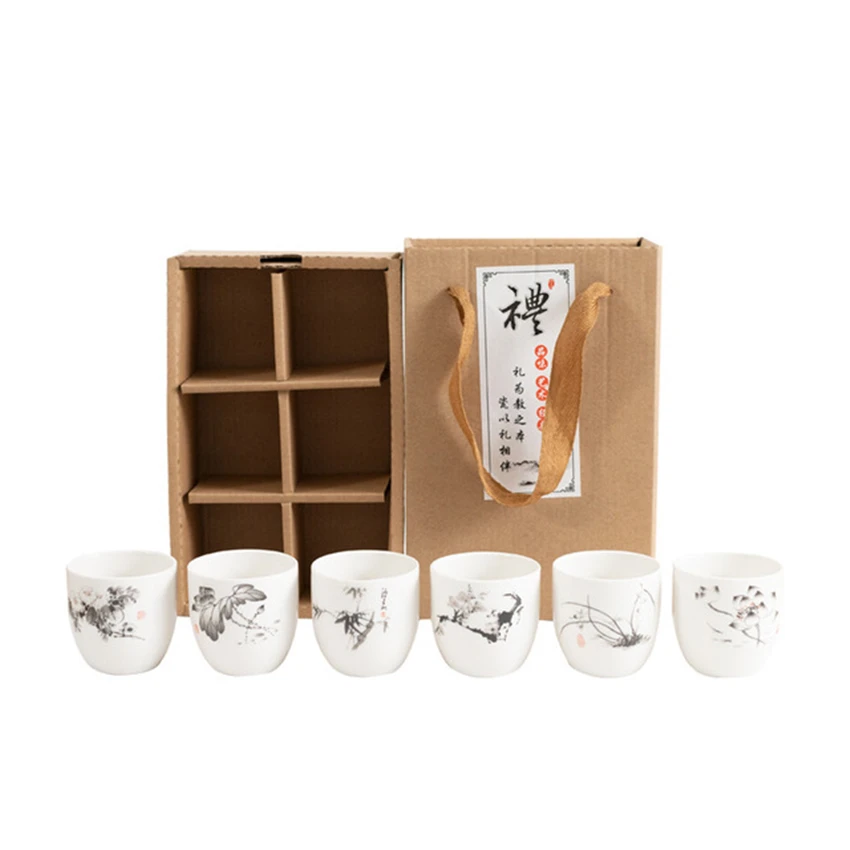 6 шт./компл. китайская керамическая чайная чашка с трещинами для глазури чайный