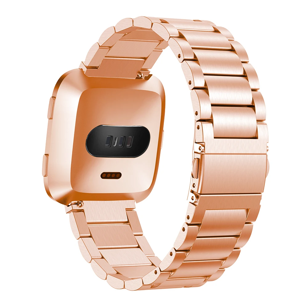 Новый металлический ремешок для Fitbit Versa женский со штифтом браслет без винтов из