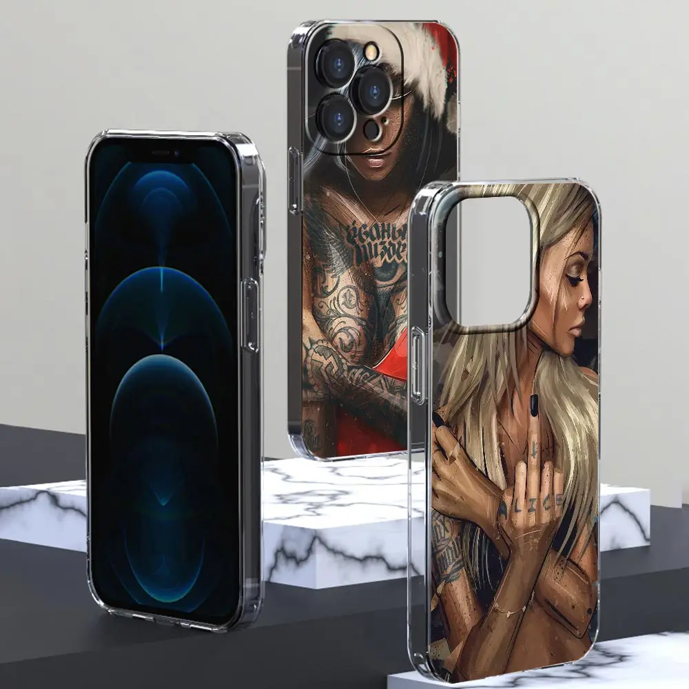 phone case for apple iphone 11 12 13 pro max x xr xs max 6 6s 7 8 plus 13 mini se2 se3 cover coque hot sexy sleeve tattoo girl free global shipping