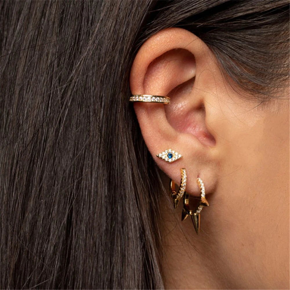 

SCALLOPED Fashion Trend Tapered Hoop Earrings Simple Creative Women's Festival Party Earrings Jewelry