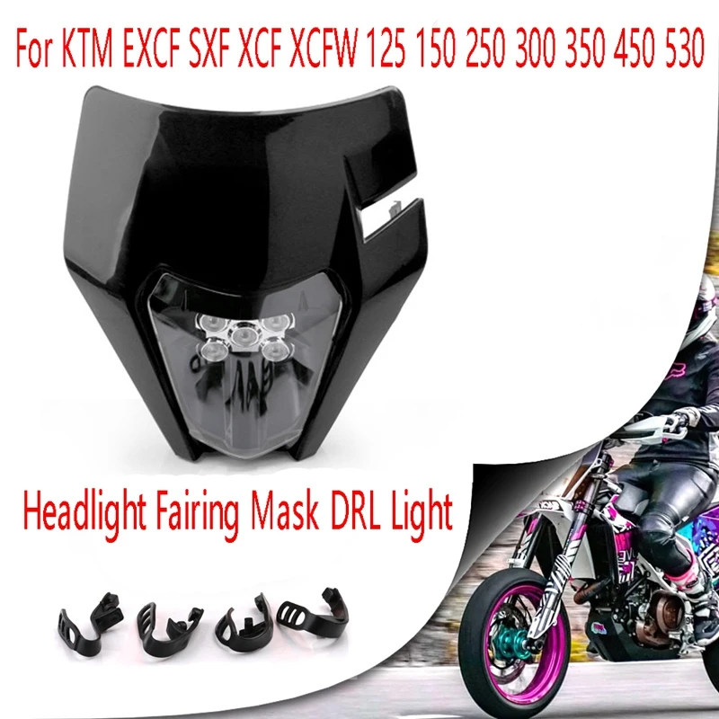 Светильник на лобовое стекло для мотоцикла фара маска DRL светильник РА KTM EXCF SXF XCF