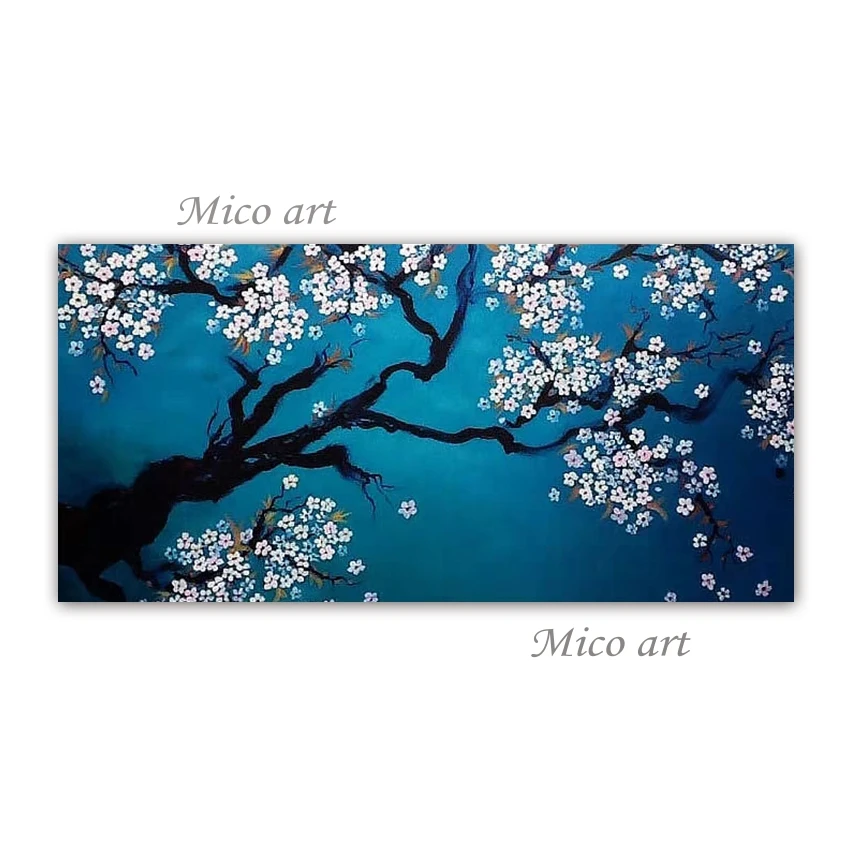 

Pure Hand-painted Textured Plum Flower Oil Painting Wall Decoration Canvas Art Floral Artwork Unframed Paintings High Quality