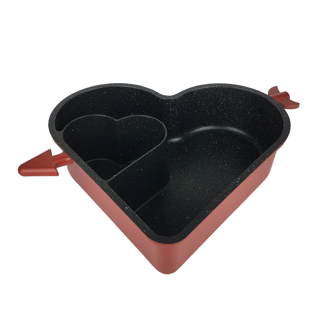 Китайская антипригарная Кастрюля в форме сердца с влюбленной уткой-мандарином |