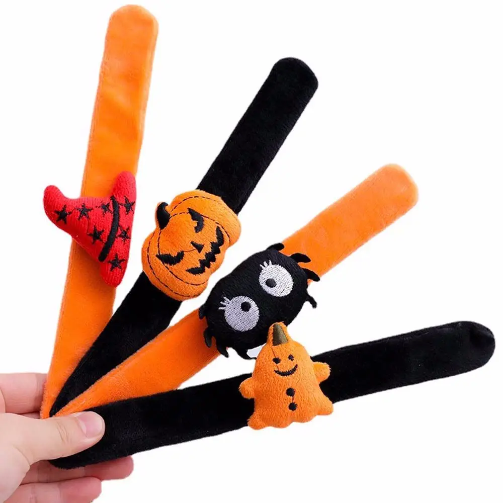 

Halloween Easter Stuffed Toy Hands Clap Circle Cartoon Pumpkin Ghost Hand Pat Circle Ring Bracelet Baby Shake Wristbands