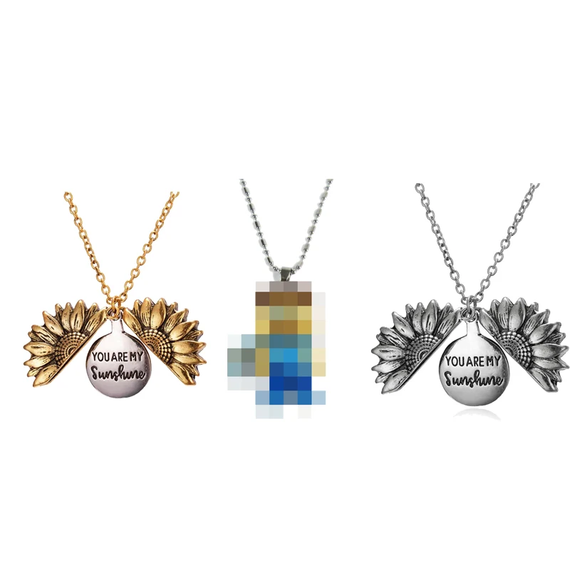 День Святого Валентина ювелирное ожерелье из подсолнечника Солнечный свет кулон