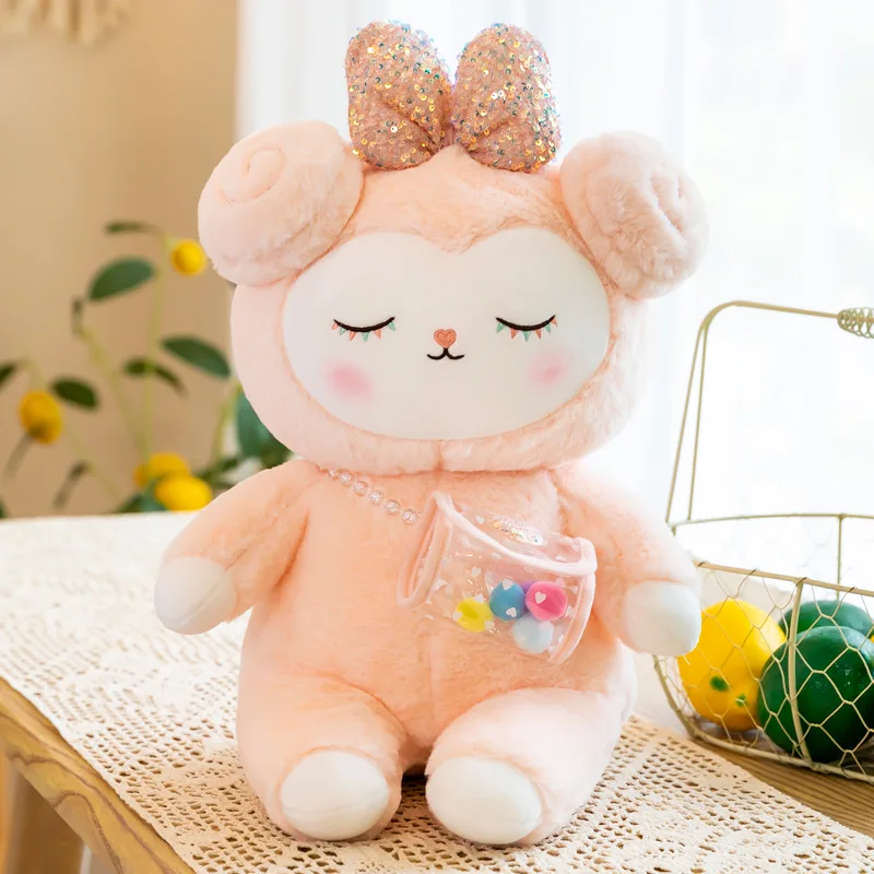 2021 Nuevo dibujo de nube ovejas de peluche de juguete Animal relleno suave mu&ntilde;eco de peluche bonito cordero de peluche de felpa almohada regalo para chico-4