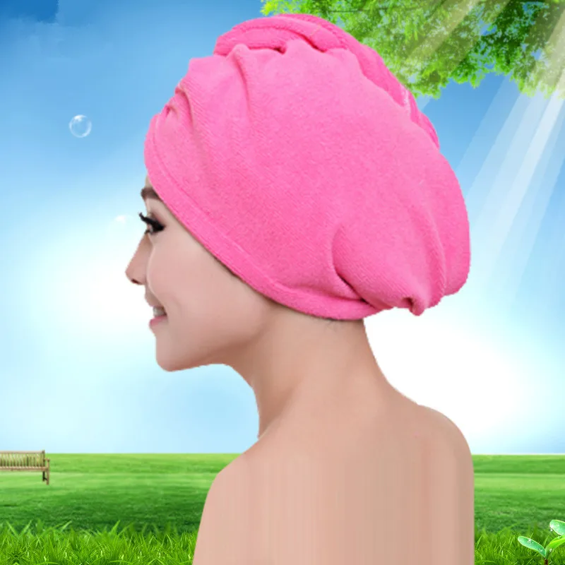 

2021 NEW Microfiber Bath Towel Hair Dry Quick Drying Lady Bath towel soft shower cap hat for lady man Turban Head Wrap Bathing