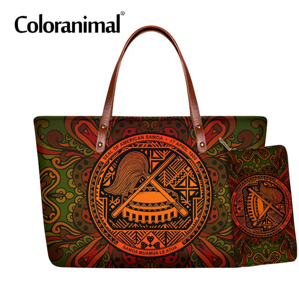 Coloranimal в богемном стиле Самоа Мандала с орнаментом виде флага Для женщин сумка
