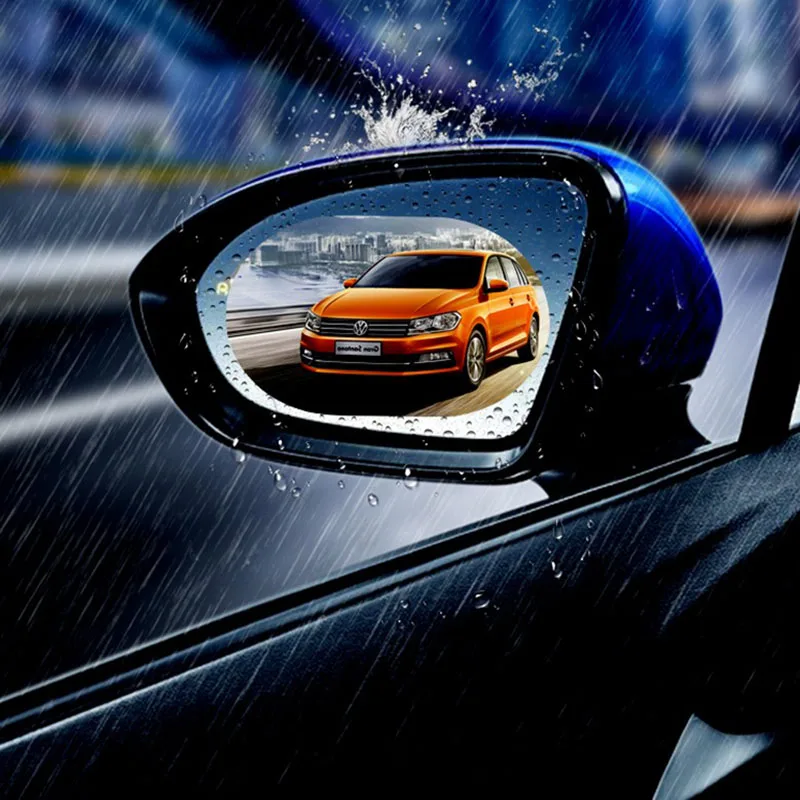2 шт. водонепроницаемая и противотуманная пленка для автомобильного зеркала