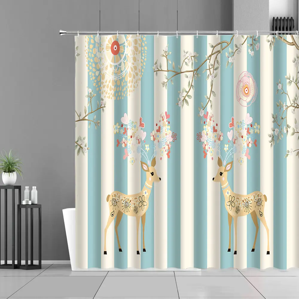 

Геометрическая занавеска для душа s крючки синие и белые полосы занавеска для ванной комнаты домашний Декор Фон подвесная ткань аксессуары ...