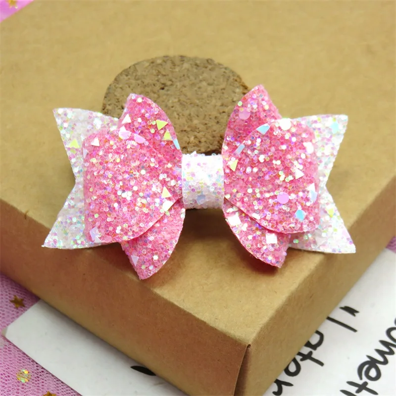 1 шт. милая заколка для девочек с блестками два цвета бант волос Детский галстук