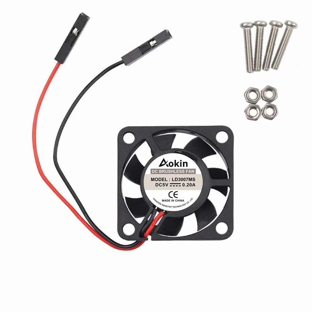 

New Raspberry PI Fan Active Cooling Fan for Customized Acrylic Case / 5V plug-in and play/Support raspberry pi model B Plus