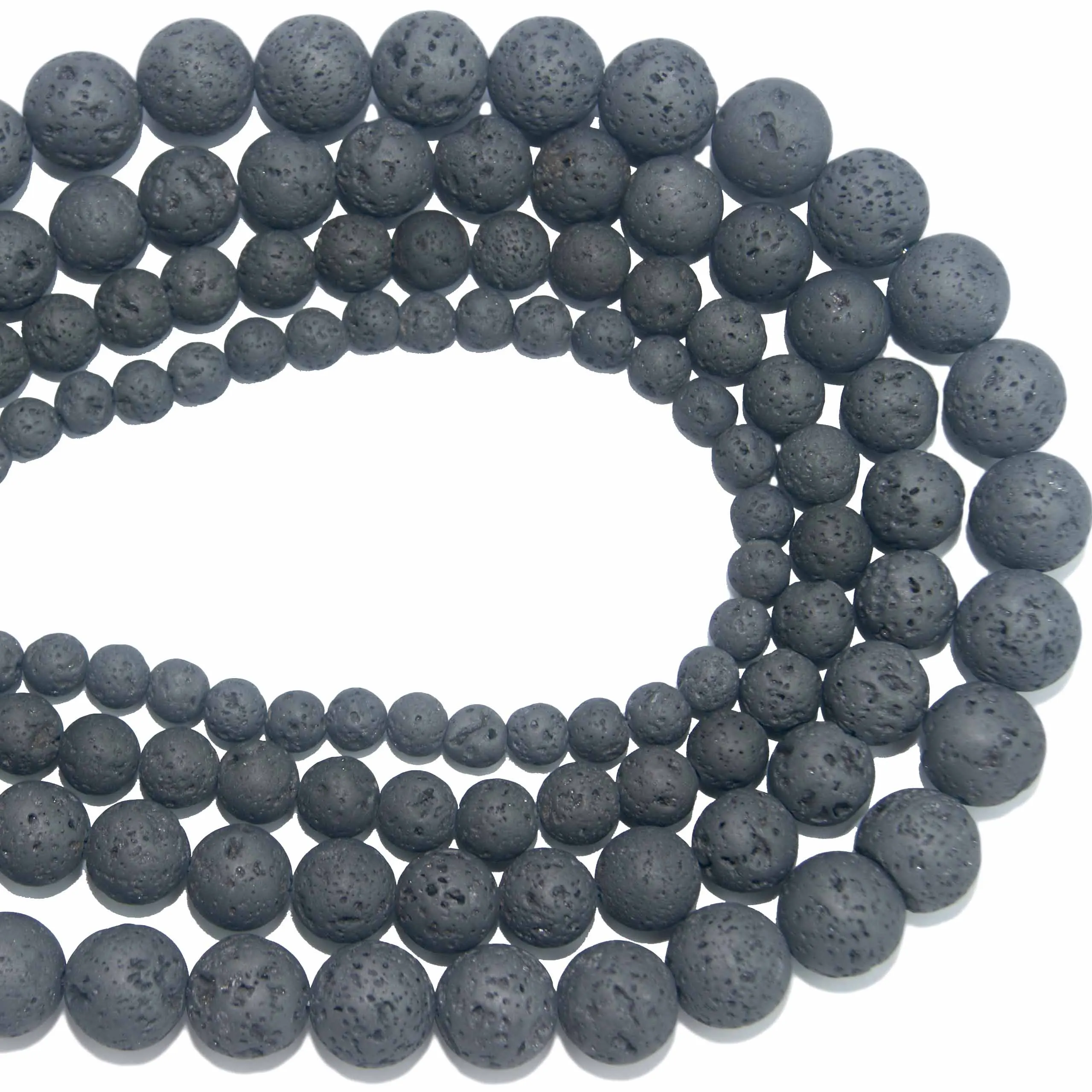 Natural Stone Electroplated Dark Grey Volcanic Lava Beads 6 8 10 12 MM Pick Size For Jewelry Making Diy Bracelet Necklace | Украшения и