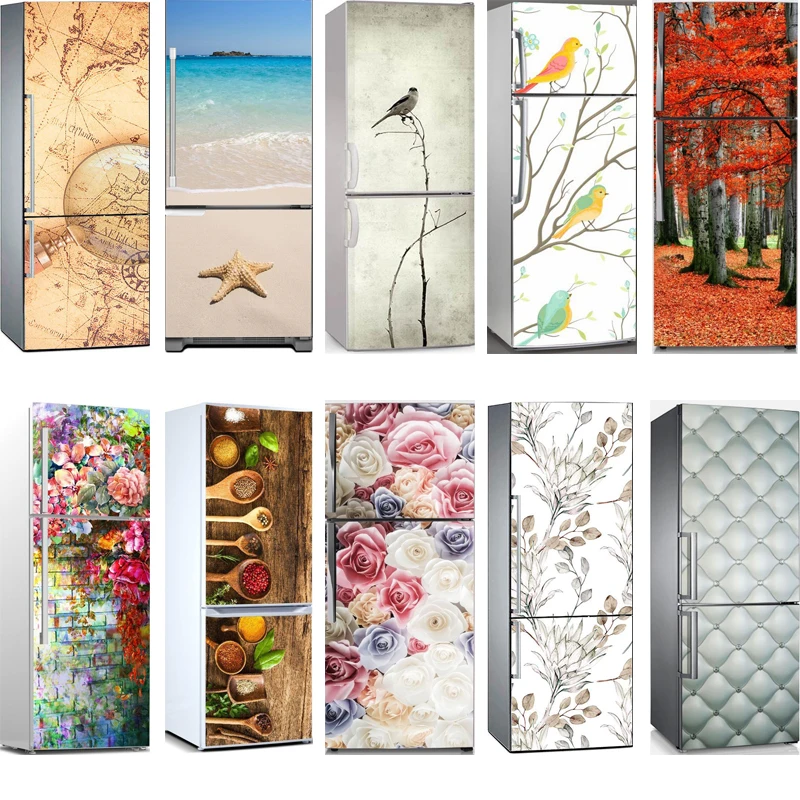 Оптовая продажа 3D фрукты овощи самоклеющиеся посудомоечная машина холодильник