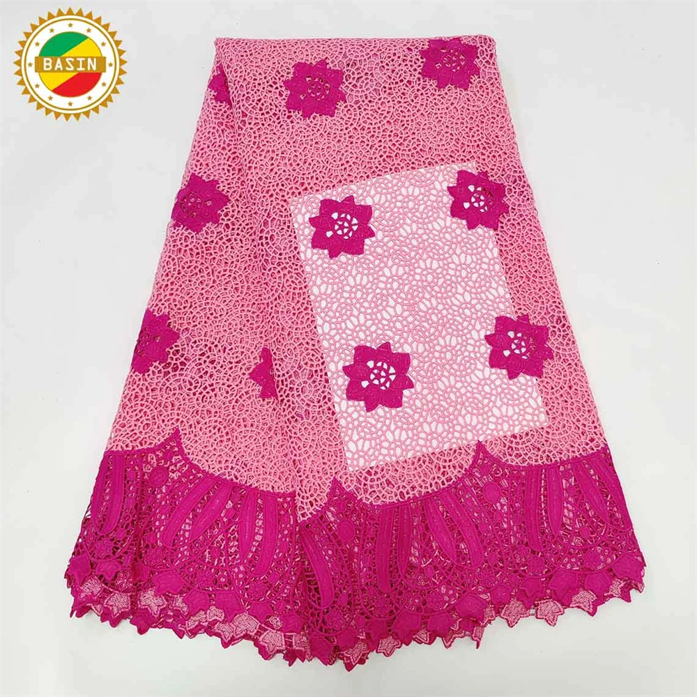 

Розово-красный 2,5 ярдов 100% хлопок вышивка сухое кружево новейшая швейцарская вуаль в Швейцарии женское высшее качество сухое кружево для св...