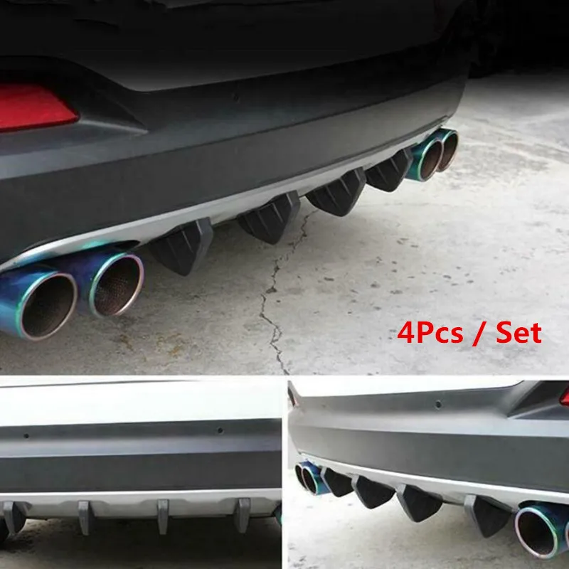 

4pc Universal Car rear bumper cast shark spoiler for Citroen Picasso C1 C2 C3 C4 C4L C5 DS3 DS4 DS5 DS6 Elysee C-Quatre Triomphe