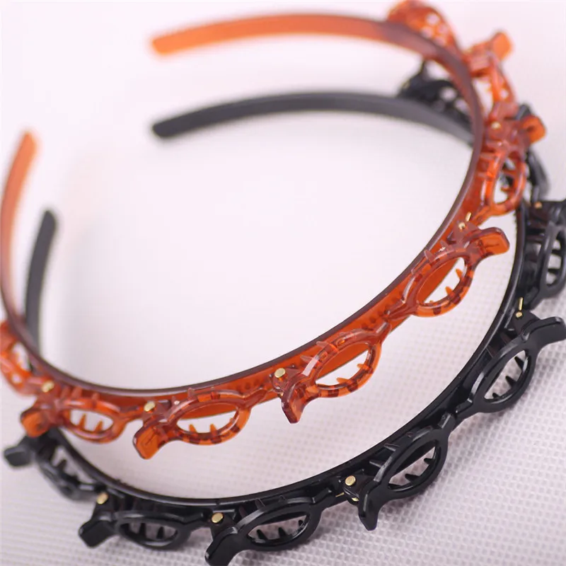 Черный зажим для волос заколка приносите обруч Многоэтажный Wisp Air Weave головной