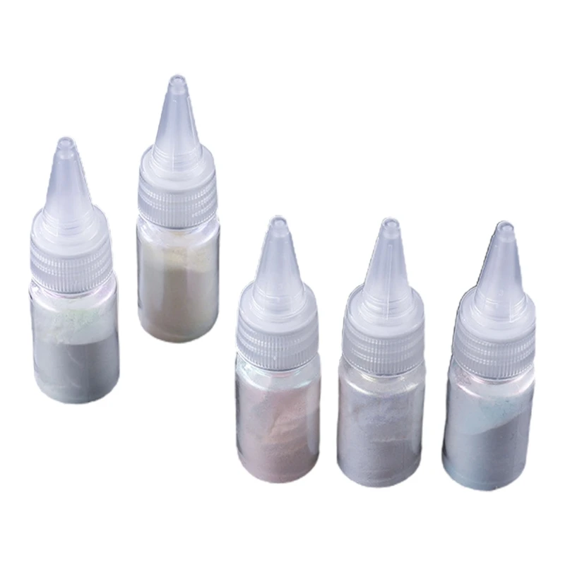 

87HA 5 Colors Cosmetic Grade Pearlescent Natural Mica Mineral Powder Epoxy Resin Dye Pearl Pigment